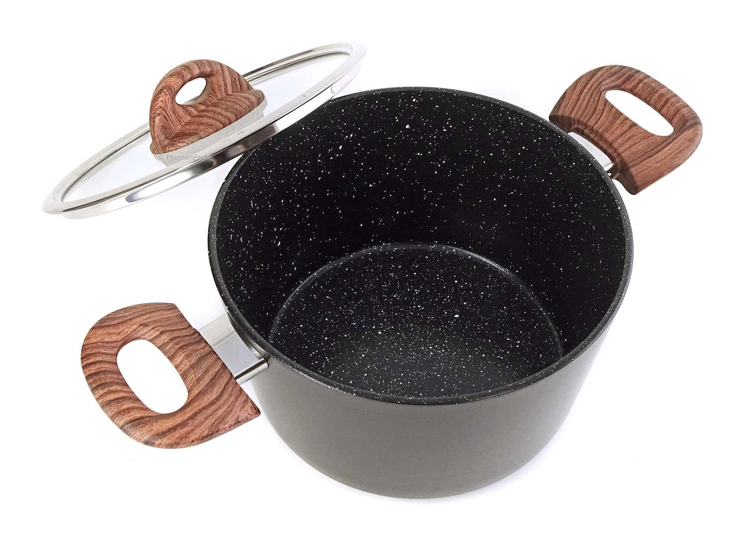 CELAR pot CLASSY WOOD 20 cm ceramic coated with lid