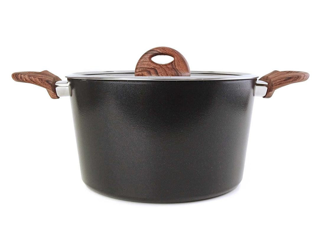 CELAR pot CLASSY WOOD 24 cm ceramic coated with lid