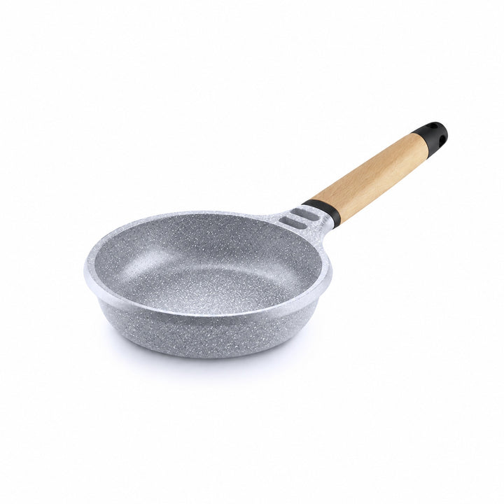 CASTEY Alu Guss Mini-Bratpfanne STONE CERAMIC 16 cm PFAS-frei abnehmbarer Holzgriff Induktion