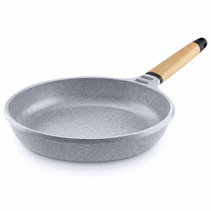 CASTEY Alu Guss Bratpfanne STONE CERAMIC 30 cm PFAS-frei abnehmbarer Holzgriff Induktion