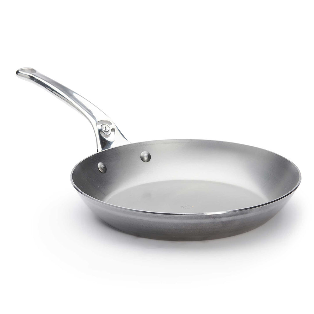 DE BUYER padella di ferro a prova di forno MINERAL B PRO 24 cm acciaio al carbonio con manico in acciaio inox