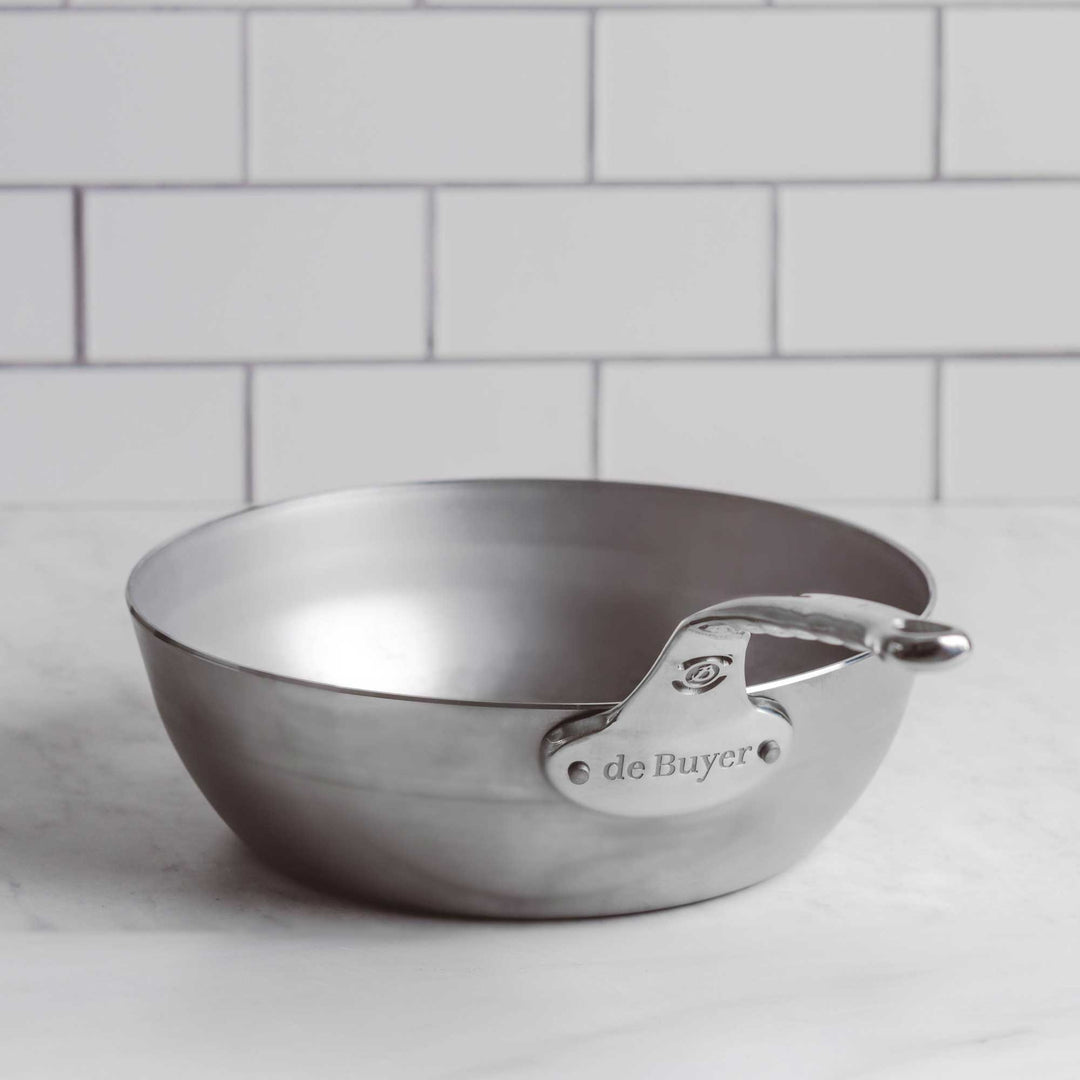 DE BUYER country pan MINERAL B PRO 28 cm carbon steel sauté pan high rim ovenproof 