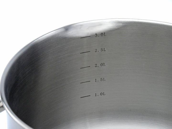 SSW 3-piece pot set COMFORT 16, 20, 24 cm easy straining casseroles with strainer lids