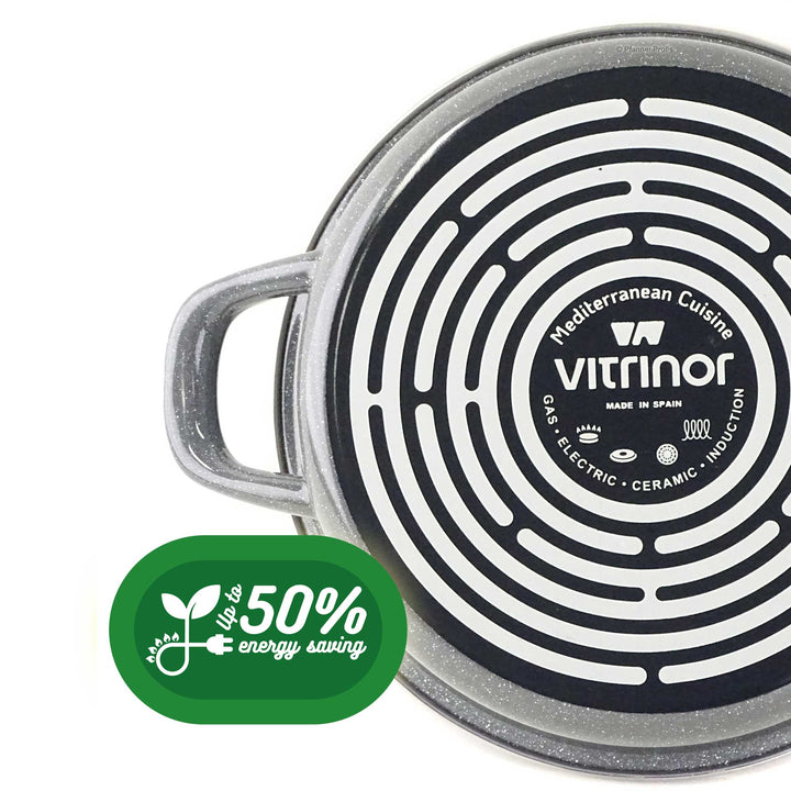 VITRINOR Servierpfanne K2 28 cm Stahl Emaille Antihaft Pfanne