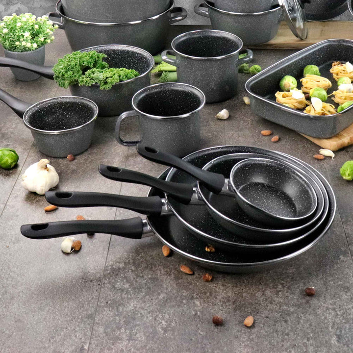 VITRINOR Mini Bratpfanne K2 16 cm Stahl Emaille Antihaft Pfanne