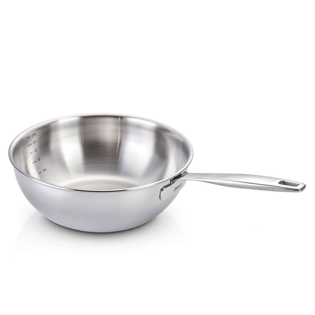 BEKA konische Stiel-Kasserolle MAESTRO 24 cm Mehrschicht 5-ply Edelstahl 2,5 L