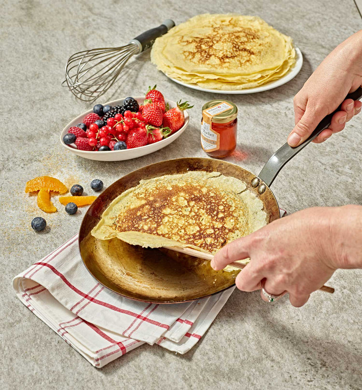 DE BUYER crêpe pan MINERAL B ELEMENT 30 cm iron pancake pan