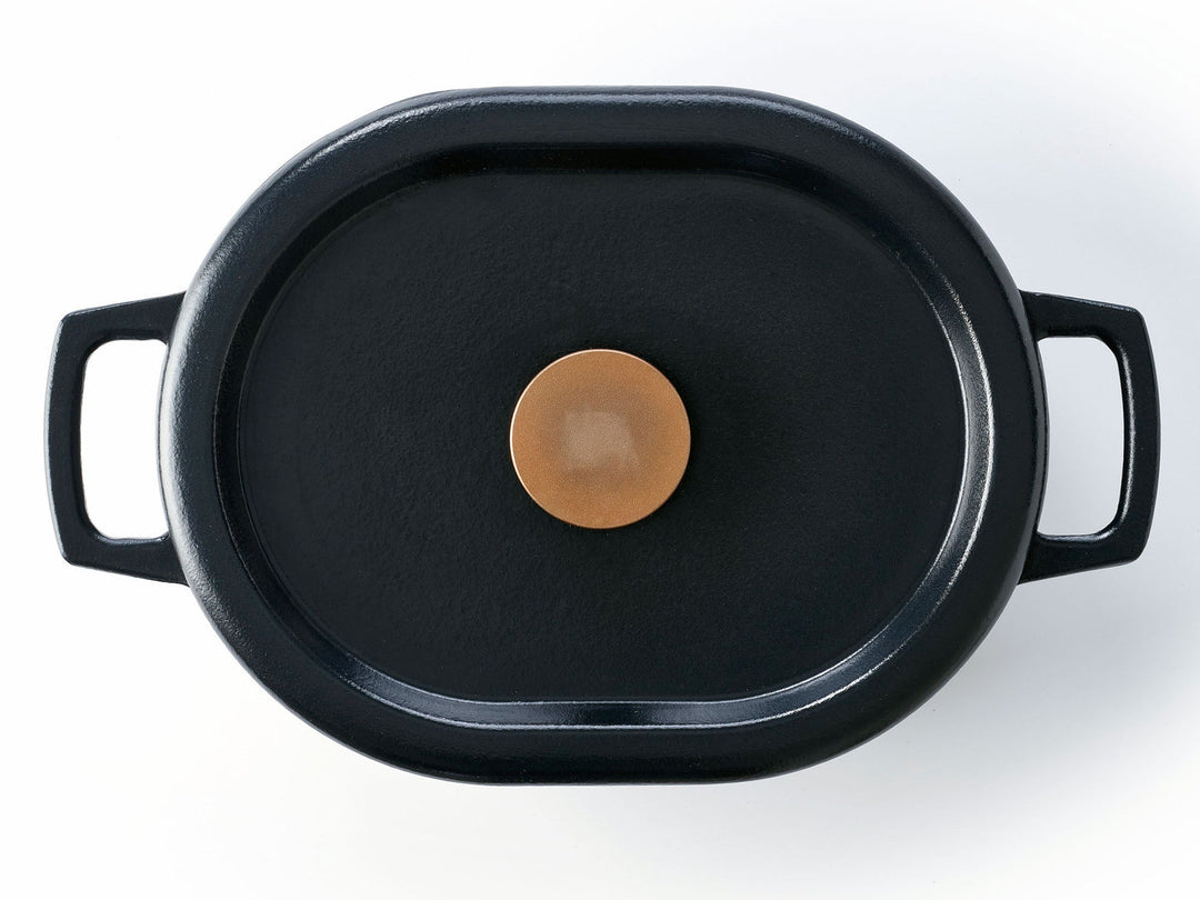 Le Creuset cast iron grill pan 32 cm oval, black