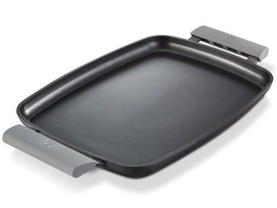 BEKA Aluguss Teppanyaki Grillplatte glatt 47 cm mit Silikon-Griffen Induktion