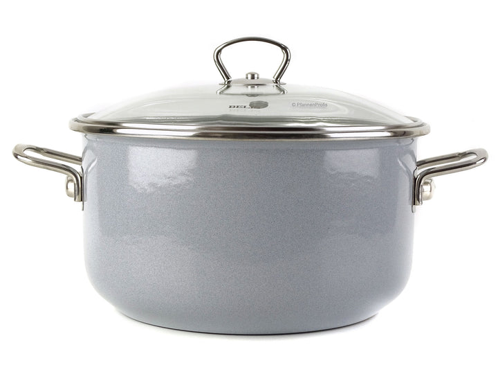 BELIS steel-enamel casserole PREMIUM 24 cm GREY