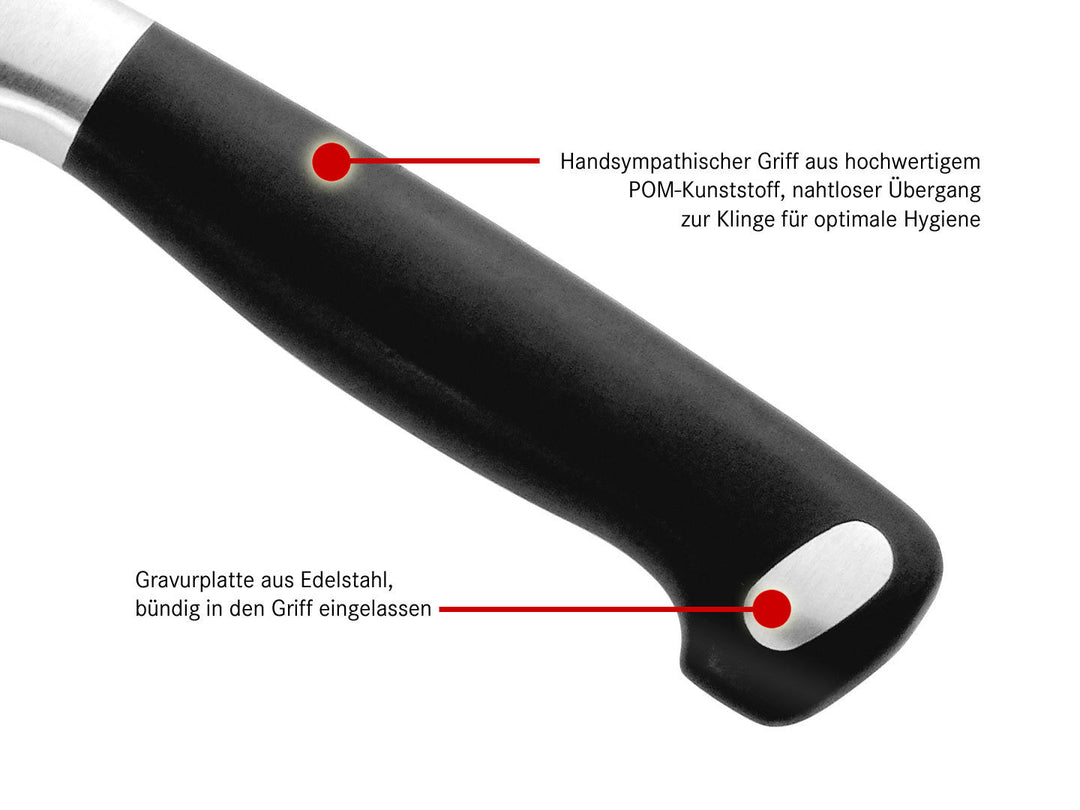 BURGVOGEL Solingen Tomatenmesser MASTER LINE 13 cm geschmiedet Gravurplatte