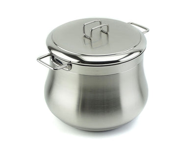 BARAZZONI Gemüsetopf TUMMY Edelstahl 22 cm mit Deckel 7 L