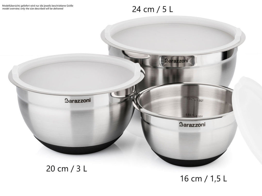 small mixing bowl stainless slip-resistant lid 1.5L –