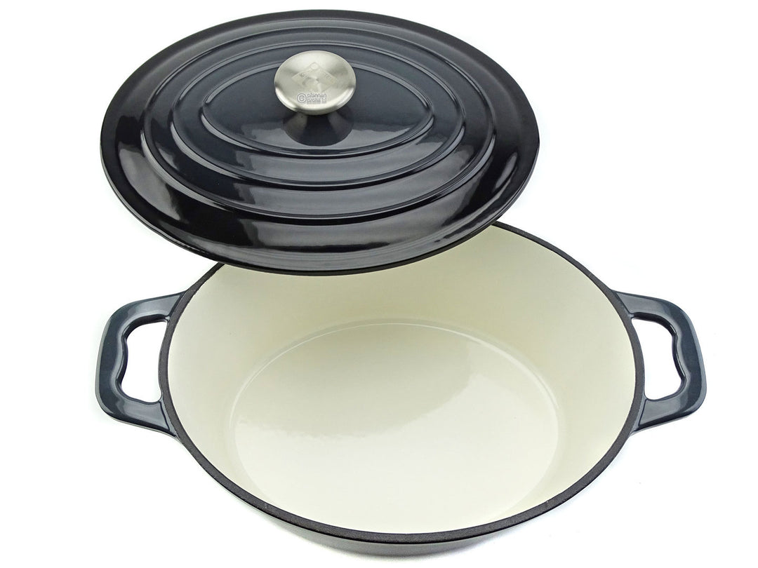cast iron casserole oval black 27 cm –