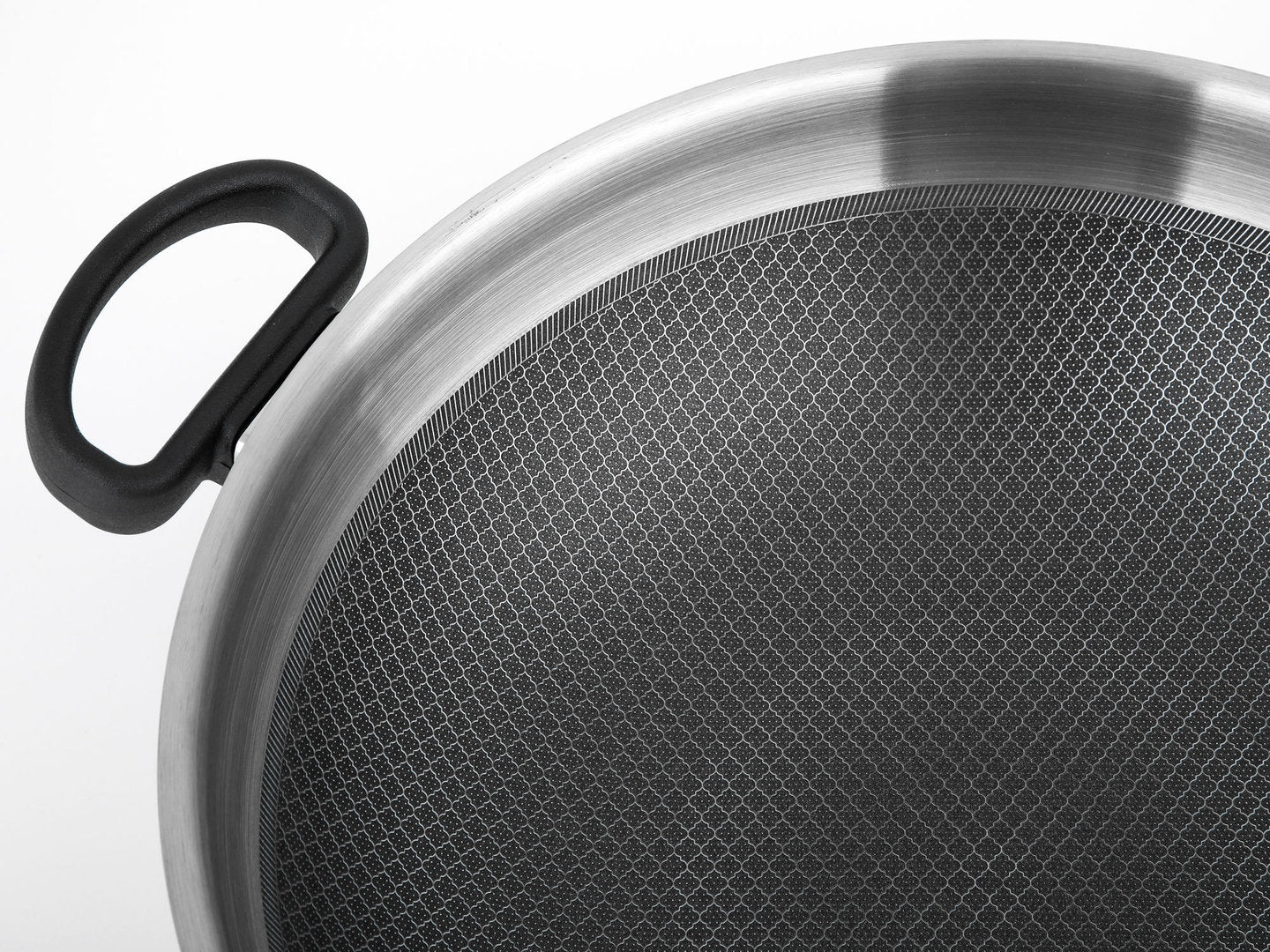 CARL SCHMIDT SOHN wok with lid PREMIUM 36 cm 3-ply stainless steel hybrid  honeycomb non-stick