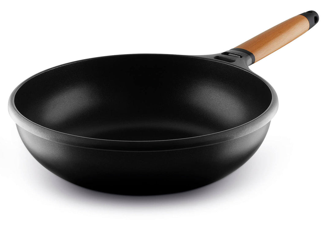 Poignée amovible antiadhésive pour wok à induction en fonte d