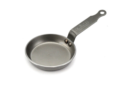 DE BUYER Blini-Pfanne MINERAL B ELEMENT 12 cm kleine Mini Eisenpfanne