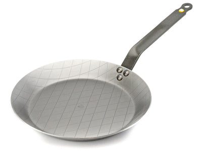 DE BUYER Steakpfanne MINERAL B ELEMENT 28 cm Eisenpfanne mit Rautenprägung