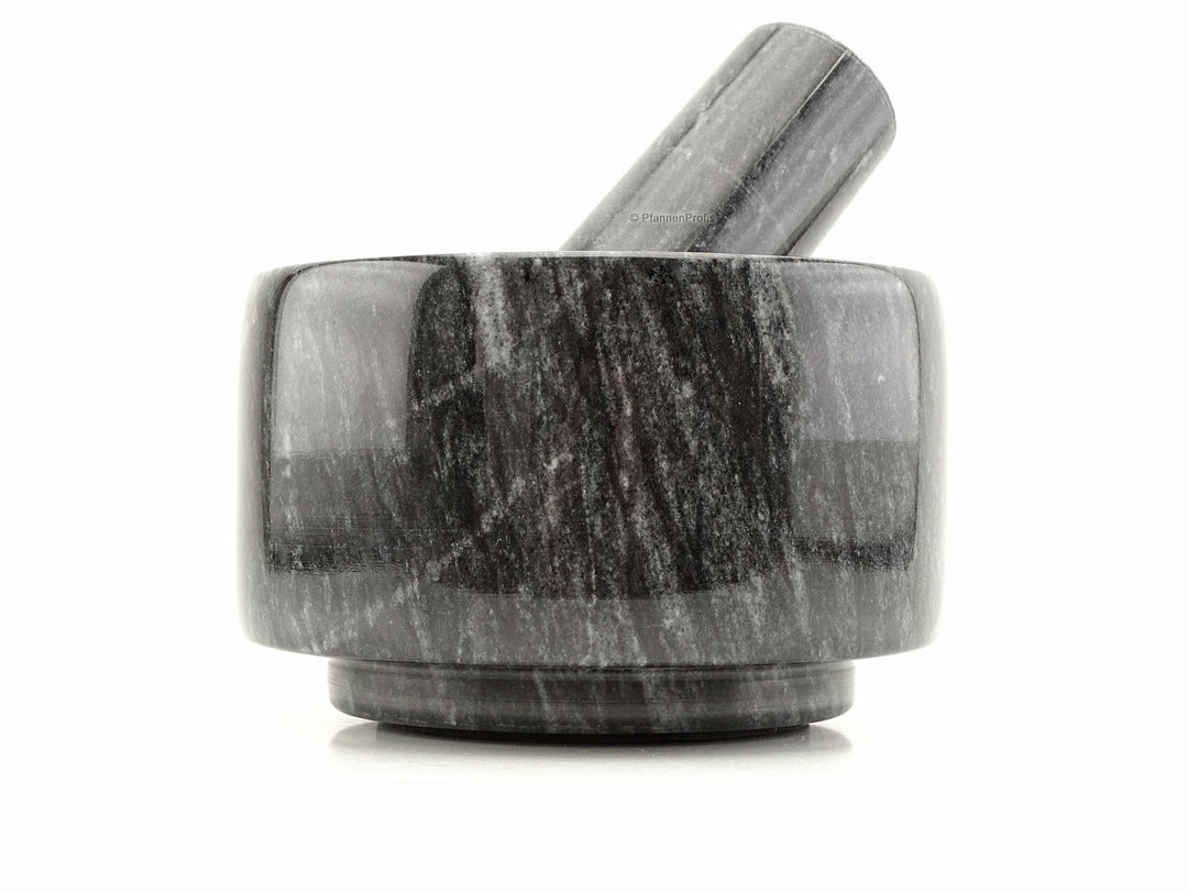 KESPER mortar 13 cm in gray marble, polished, with pestle