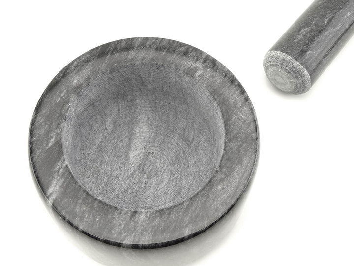 KESPER mortar 13 cm in gray marble, polished, with pestle