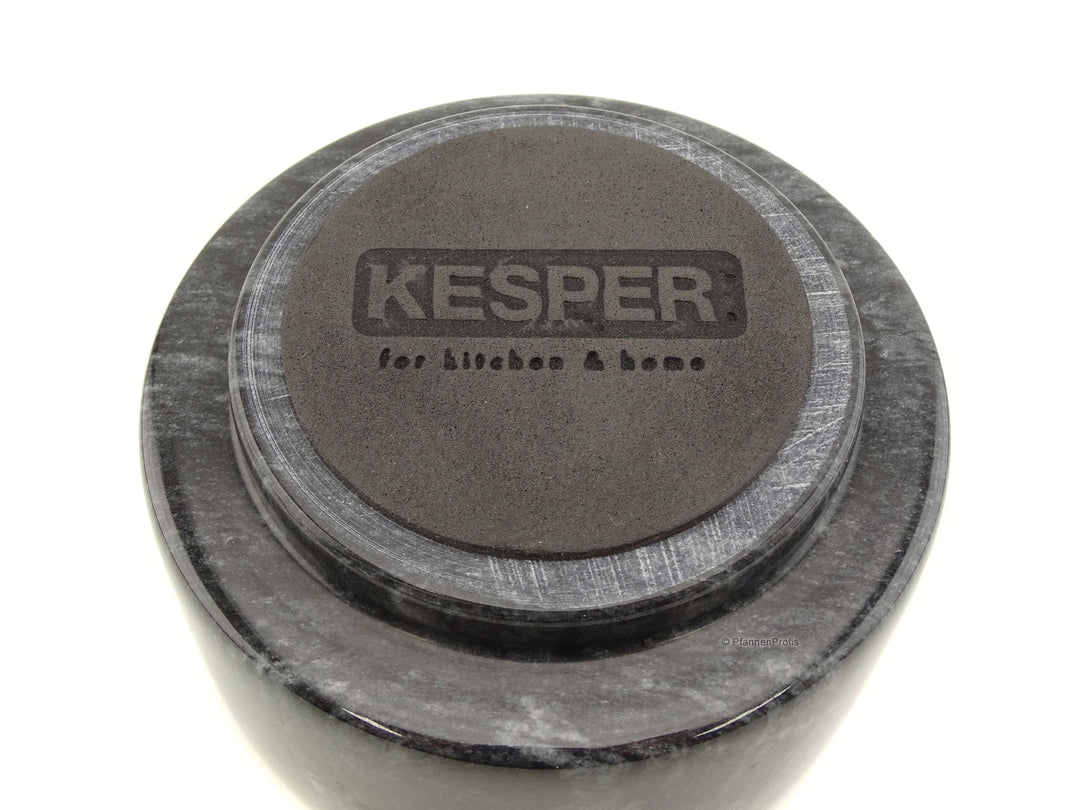 KESPER mortar 13 cm in gray marble, polished, with pestle