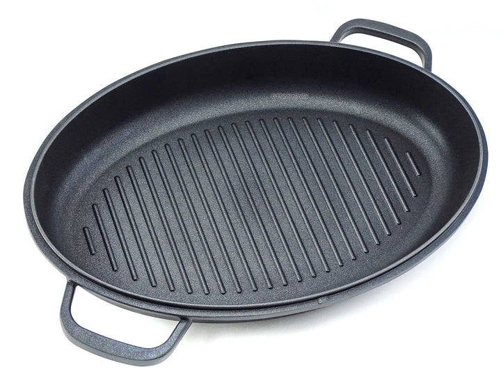 SSW Aluguss Schlemmerbräter oval 38 cm mit Grilldeckel Induktion