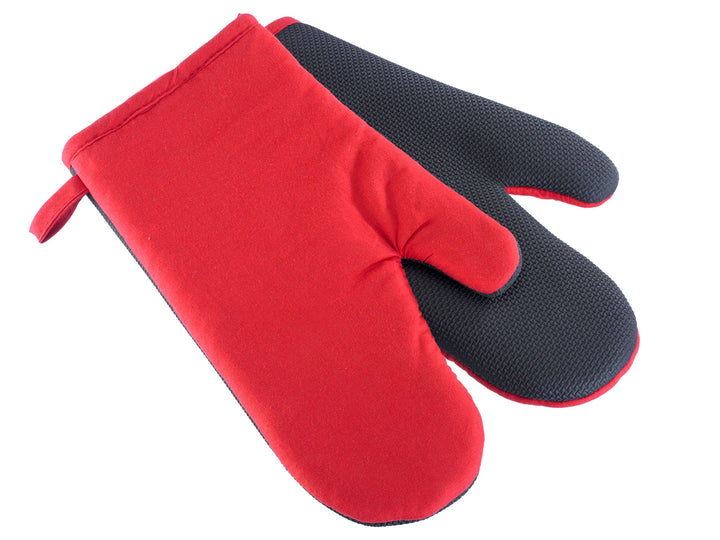 WESTMARK 2 Topfhandschuhe rot-schwarz rutschfest Neopren + Baumwolle waschbar