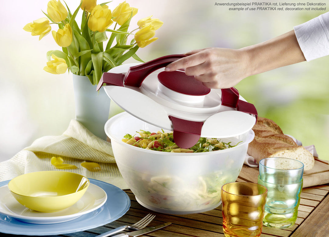 salad bowl carry handle take-along green –