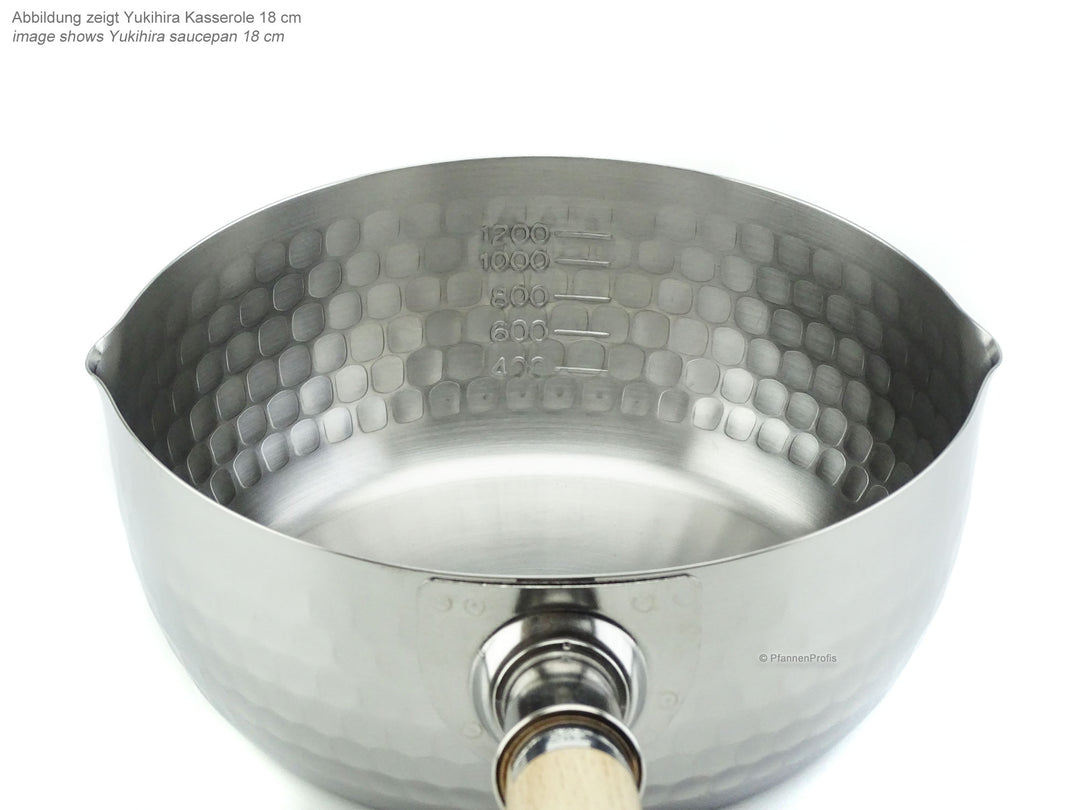 YOSHIKAWA Casseruola YUKIHIRA in acciaio inox 18 cm dal Giappone 1,6 L