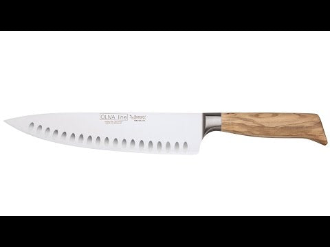 BURGVOGEL Coltello da pane forgiato OLIVA LINE 20 cm manico in legno 