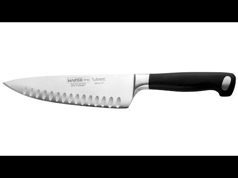 BURGVOGEL Coltello da chef MASTER LINE 20 cm lama forgiato alveolata, con targhetta di incisione